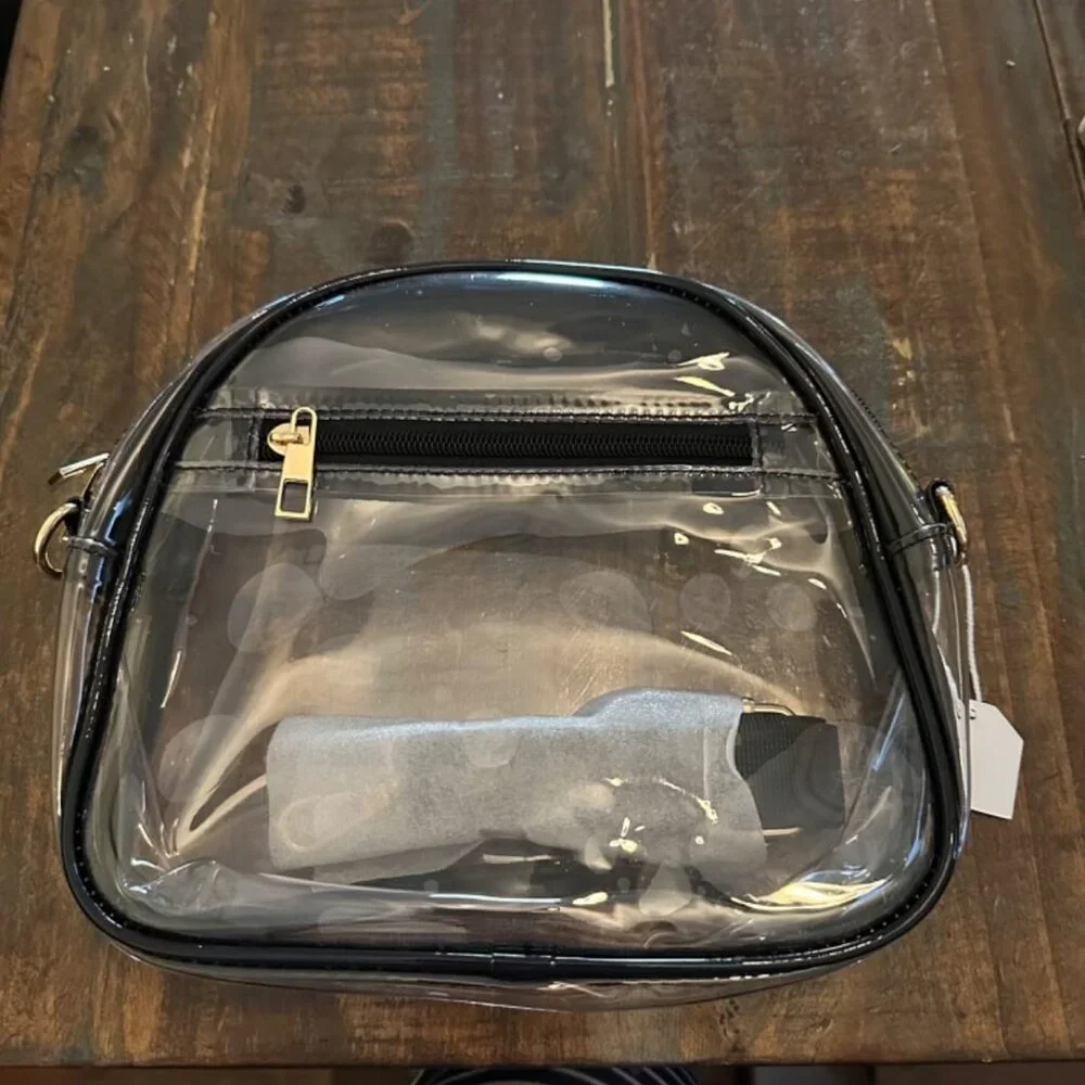 Clear black purse